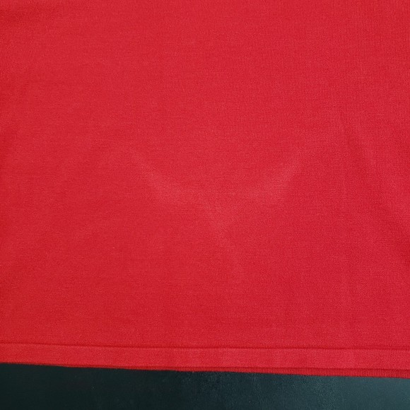 Cable & Gauge XL Sleeveless Red Blouse with Mock Neck, Jeweled Neck Decor - Picture 9 of 10